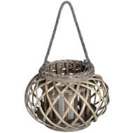 Large Wicker Basket Lantern 18728sml