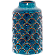 Seville Collection Scalloped Indigo Vase 22341sml