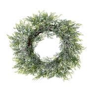 Frosted Pine Wreath With Pinecones 22747sml