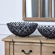 Black Cast Large Lattice Bowl 22864 bsml