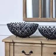 Black Cast Lattice Bowl 22864 bsml