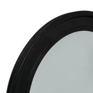 Black Wood Round Framed Mirror 23332 asml