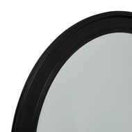 Black Wood Round Framed Large Mirror 23334 asml