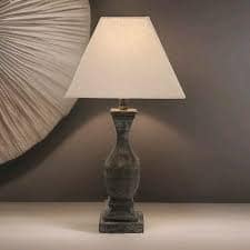 Incia Fluted Wooden Table Lamp