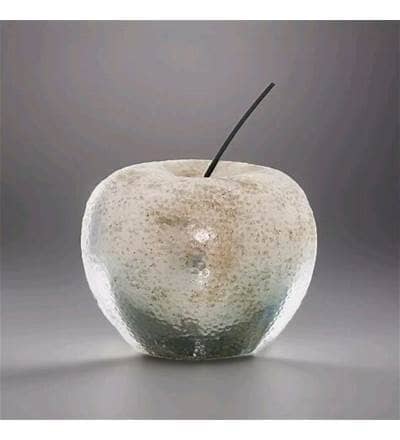 Large Silver Apple Ornament th 3