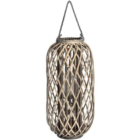 Large Standing Wicker Lantern - Image 4