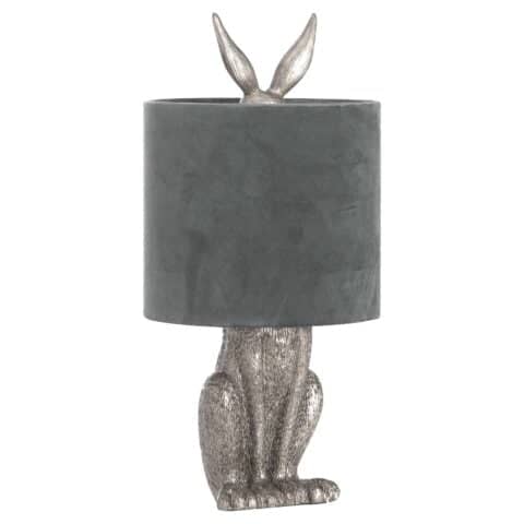 Silver Hare Table Lamp With Grey Velvet Shade 20697 480x480 1