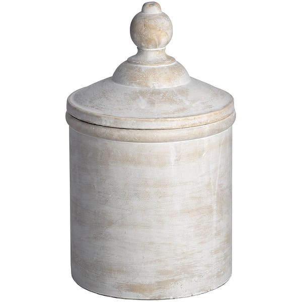 Antique White Cannister 18003