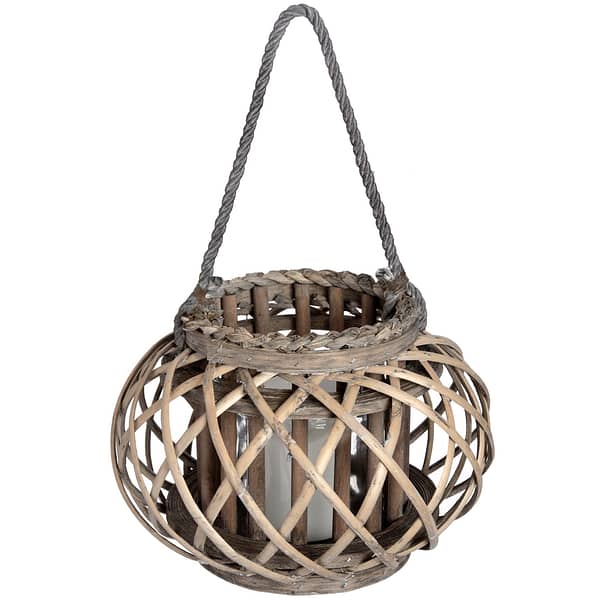 Large Wicker Basket Lantern 18728