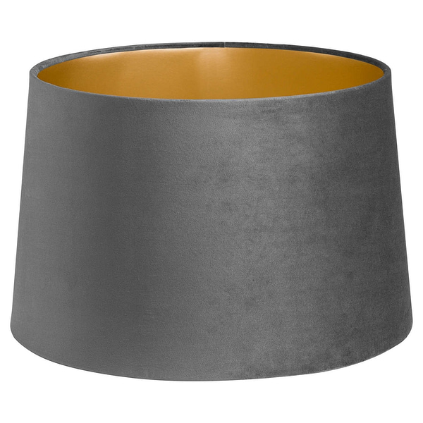 Grey Velvet Lamp And Ceiling Shade 20237