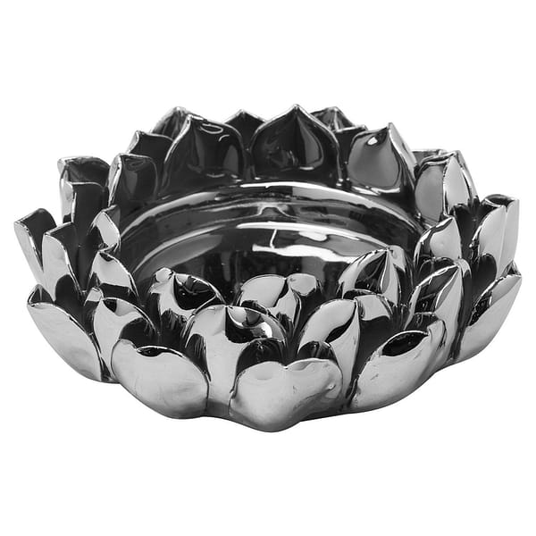 Silver Acorn Candle Plate 20626