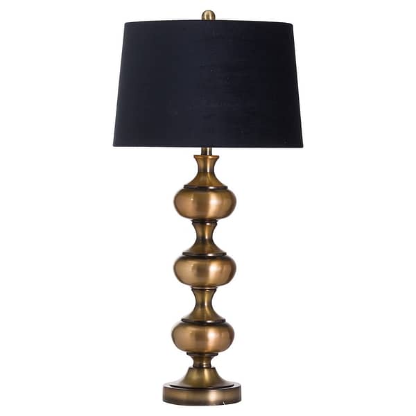 Santiago Bronze Table Lamp With Black Velvet Shade 20703