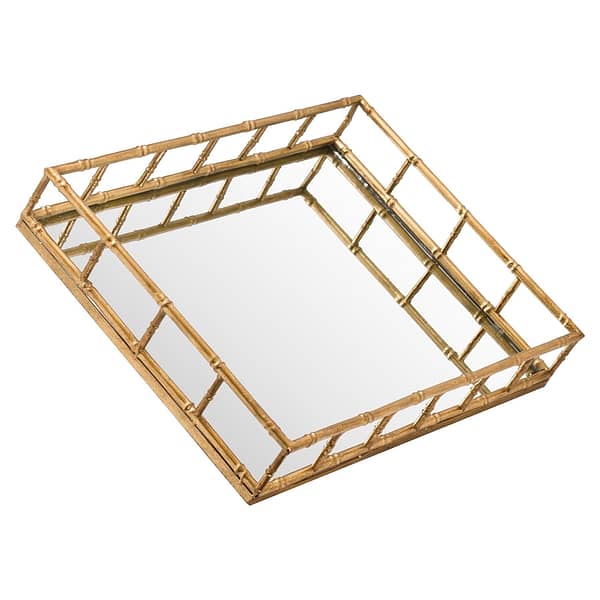 Set Of 2 Detailed Rectangular Trays 20801