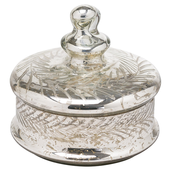 Silver Foil Effect Large Trinket Jar 20962