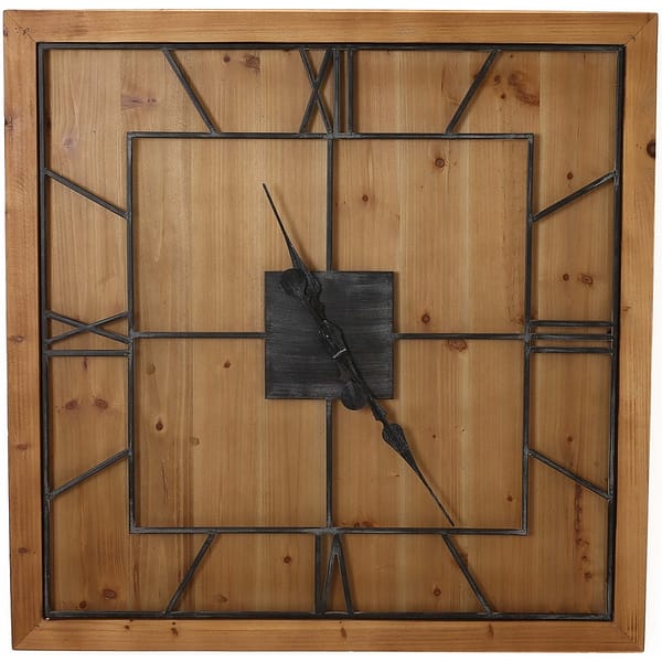 Williston Square Wooden Wall Clock 21643