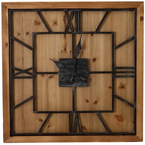 Williston Square Large Wooden Wall Clock 21644