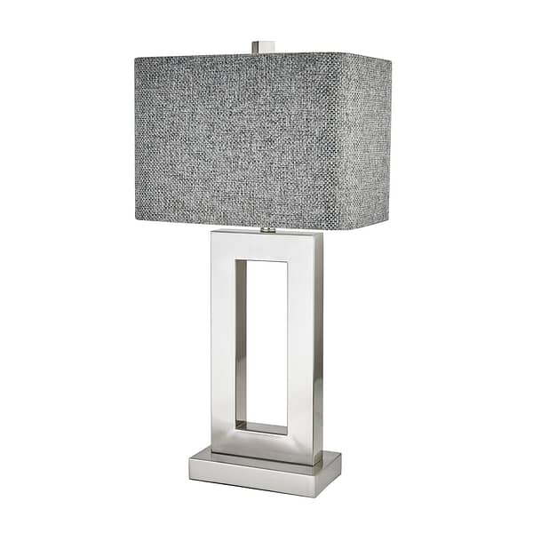 Baleria Chrome Lamp With Woven Shade 22068