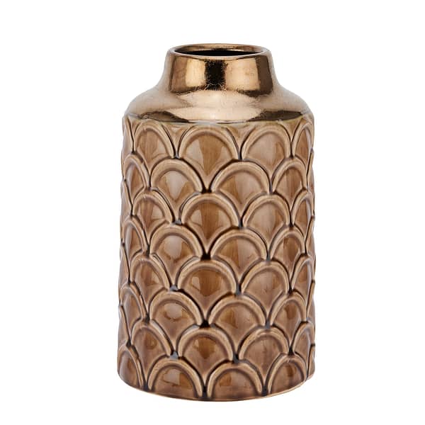 Seville Collection Small Caramel Scalloped Vase 22348