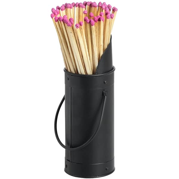 Black Matchstick Holder with 60 Matches 11217 a