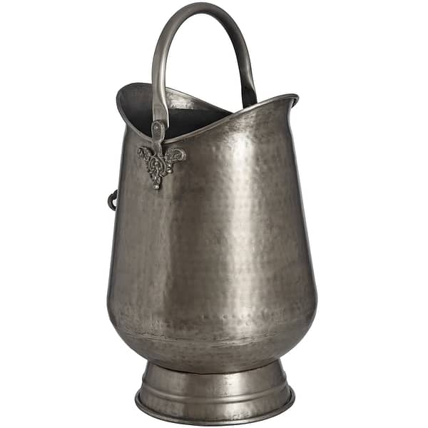 Antique Pewter Coal Bucket 17535 a