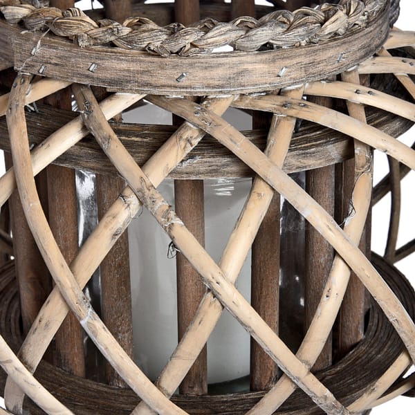 Large Wicker Basket Lantern 18728 a