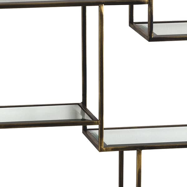 Antique Brass Large Multi Shelf 20436 a