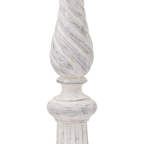 Antique Ivory Large Twisted Candle Column 21213 a