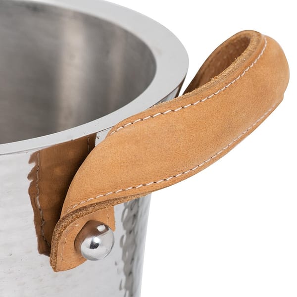 Leather Handled Ice Bucket 21785 a