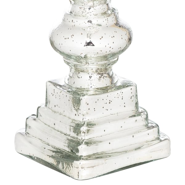 Mercury Effect Glass Top Tall Candle Pillar Holder 21893 a