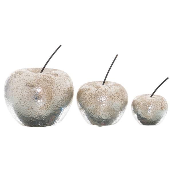 Large Silver Apple Ornament 22267 a