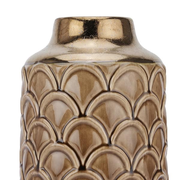 Seville Collection Small Caramel Scalloped Vase 22348 a