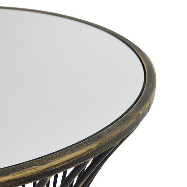 Concaved Mirrored Side Table 22486 a