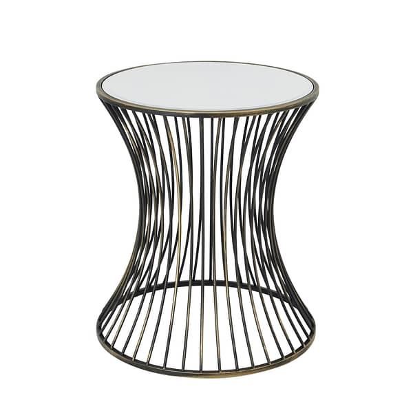 Concaved Mirrored Side Table 22486