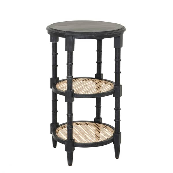 Raffles Black Tall Round Side Table 22658