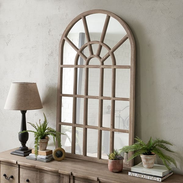 Copgrove Collection Arched Paned Wall Mirror 22688 c