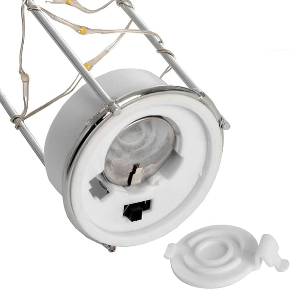 Frosted Glass Lantern with Rope Detail and Interior LED 17200 c