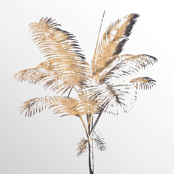 Metallic Mirrored Brass Palm Wall Art 20304 a 1