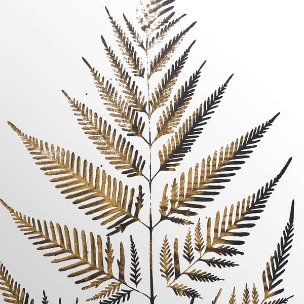 Metallic Mirrored Brass Fern Wall Art 20305 a