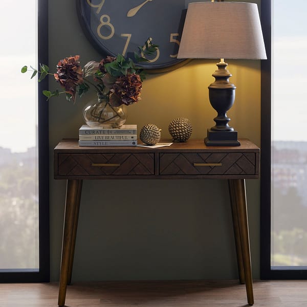 Havana Gold 2 Drawer Console Table 20457 b