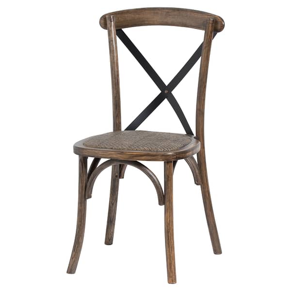 Oak Cross Back Dining Chair - Image 7