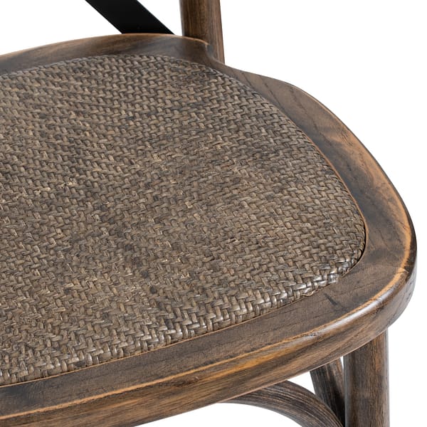 Oak Cross Back Dining Chair - Image 6