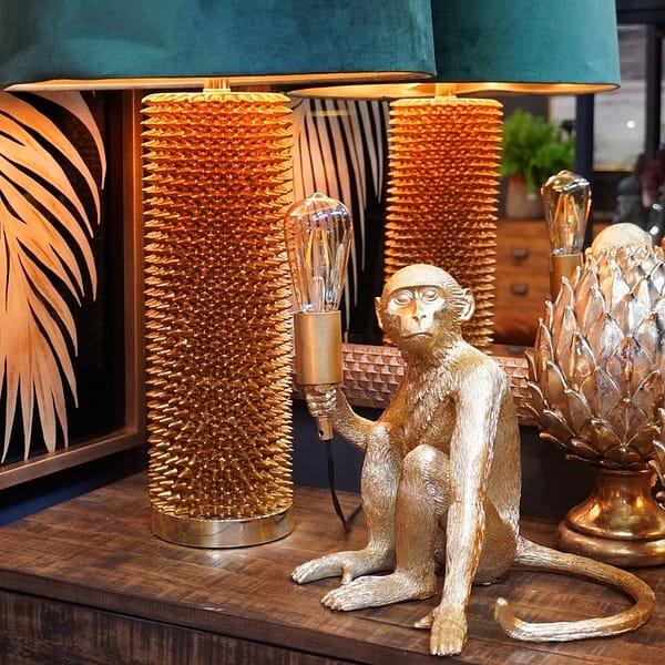 George The Monkey Gold Table Lamp 20692 b