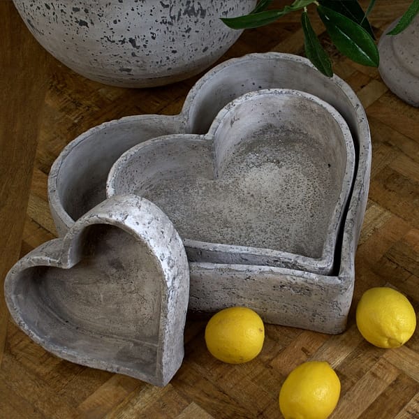 Set Of Three Large Stone Ceramic Dishes 22252 c