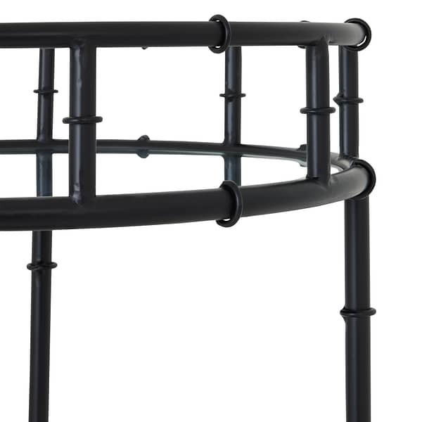 Black Round Drinks Trolley 22482 c