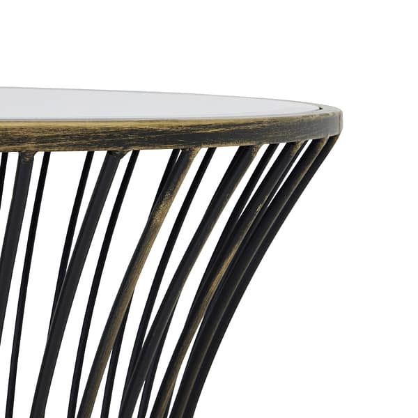 Concaved Mirrored Side Table 22486 b