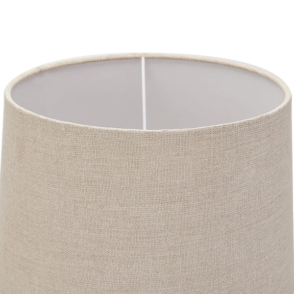 Delaney Grey Bead Candlestick Lamp With Linen Shade 22667 b