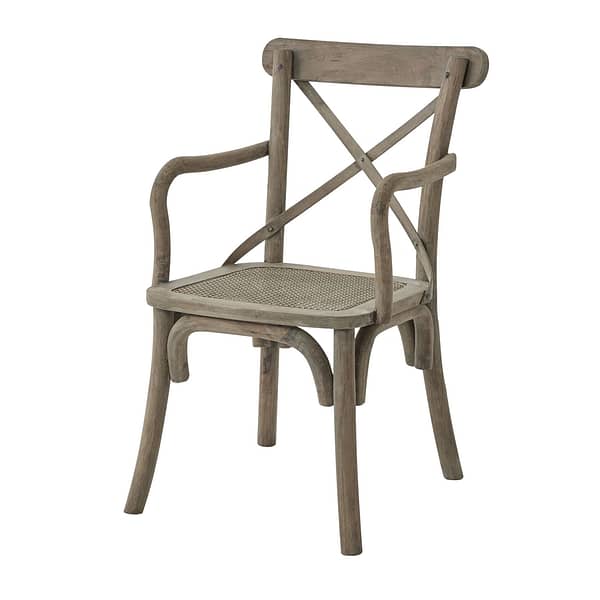 Copgrove Collection Cross Back Carver Chair With Rush Seat 22699