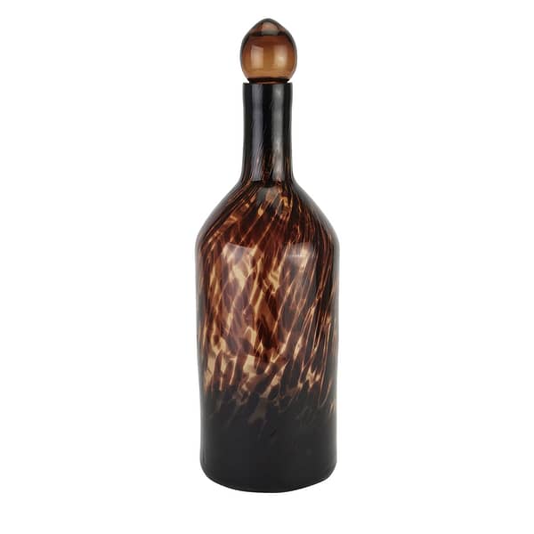 Amber Dapple Tall Bottle With Stopper 22778