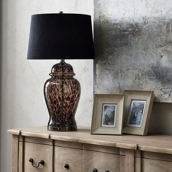 Black Dapple Acanthus Lamp 22790 f