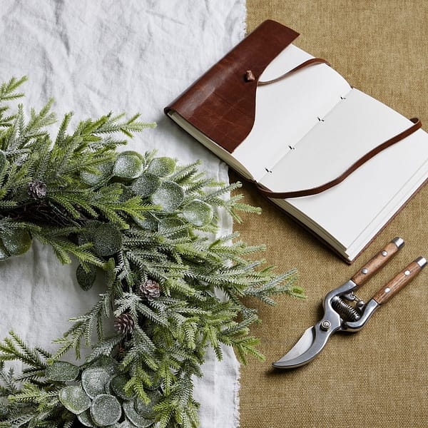 Frosted Pine And Eucalyptus Wreath 22807 d